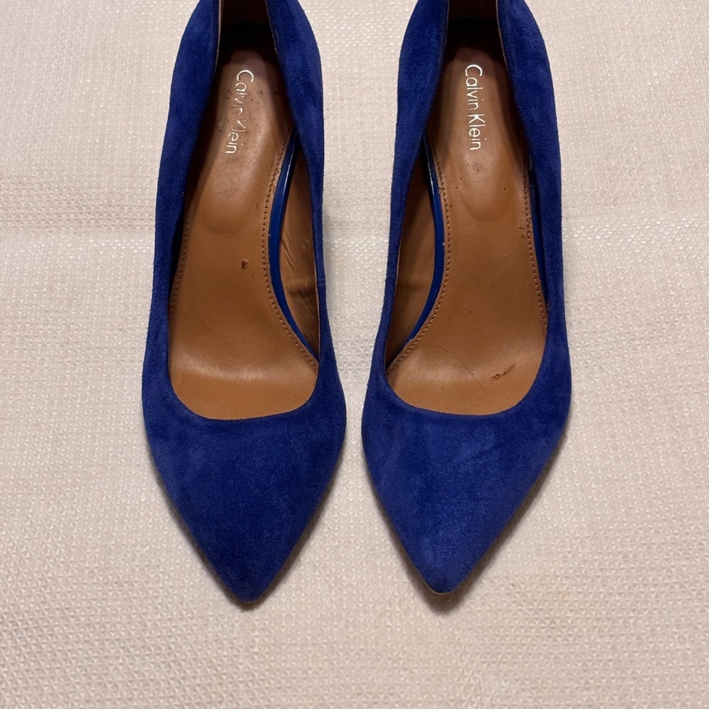 Calvin Klein Gayle Kid Suede Women Pumps Sz 9.5 - Picture 10 of 12